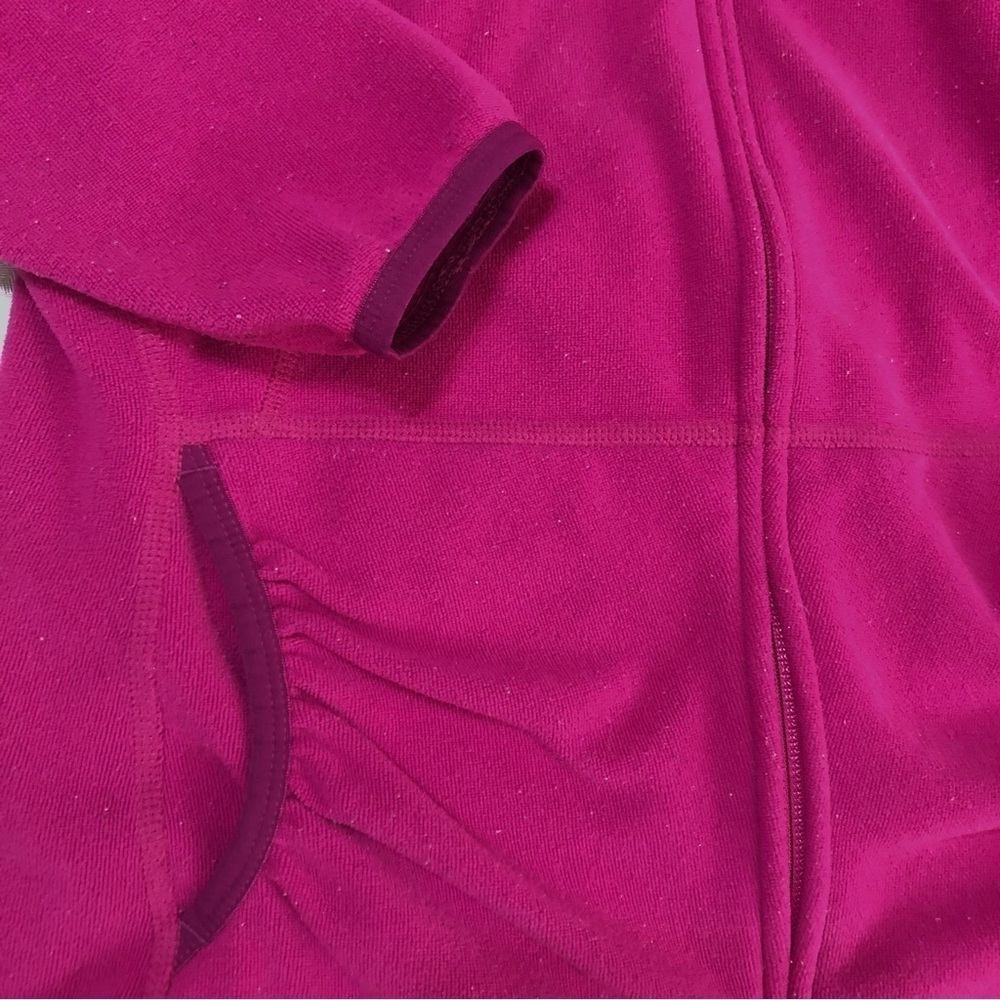 The North Face Polartec Fleece Hooded Zip Majenta Pink/Purple Jacket size M - Picture 5 of 12
